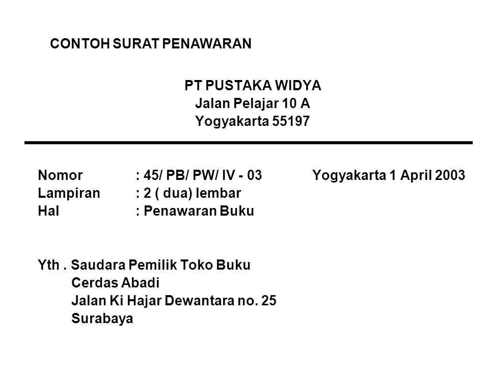 Surat Permintaan Penawaran Dalam Bahasa Inggris Dan Terjemahannya